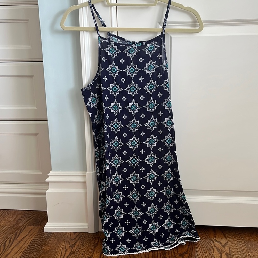 Blue Patterned Rhythm Dress